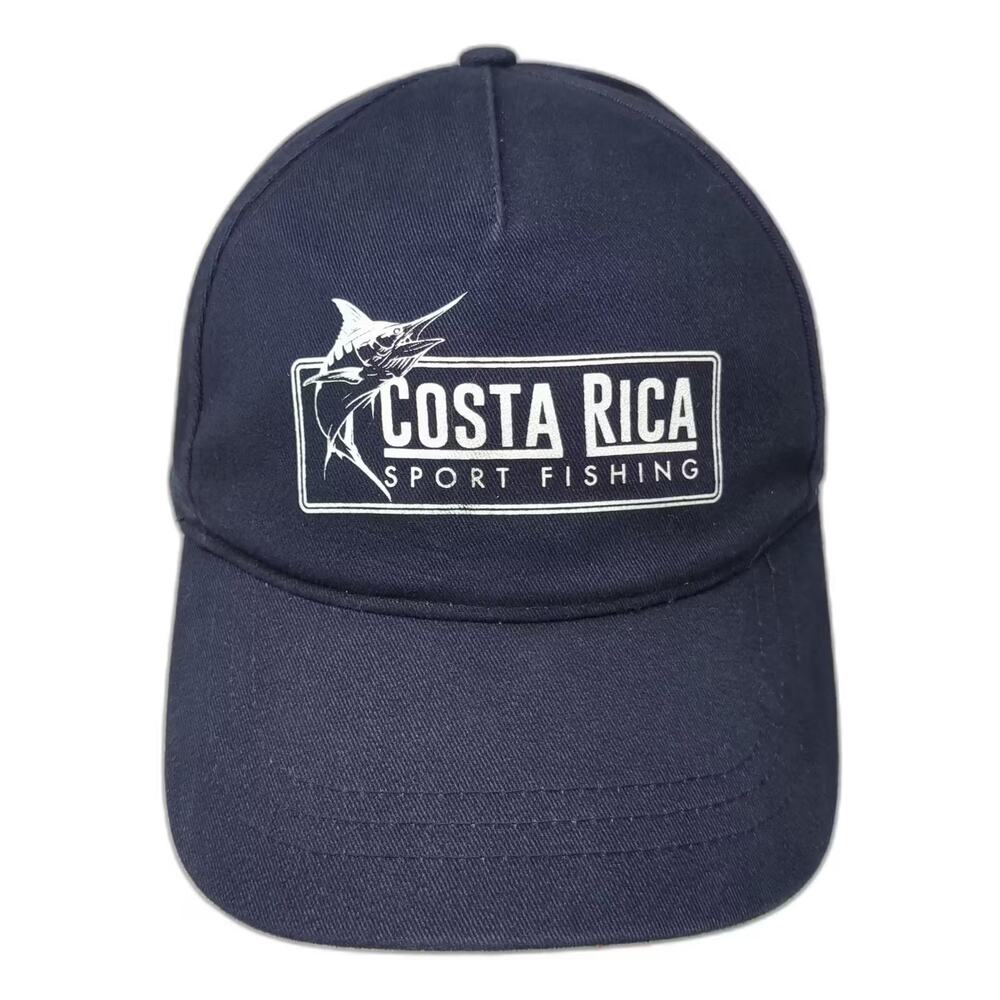 Morpho 5 Panel Blue White OS Hat Costa Rica Sport Fishing Marlin Adjustable